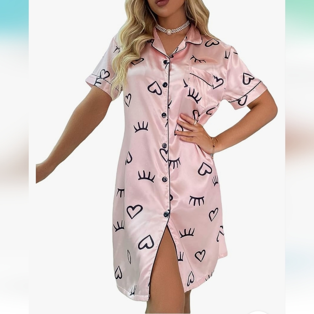 Women's Satin Sleep Shirt